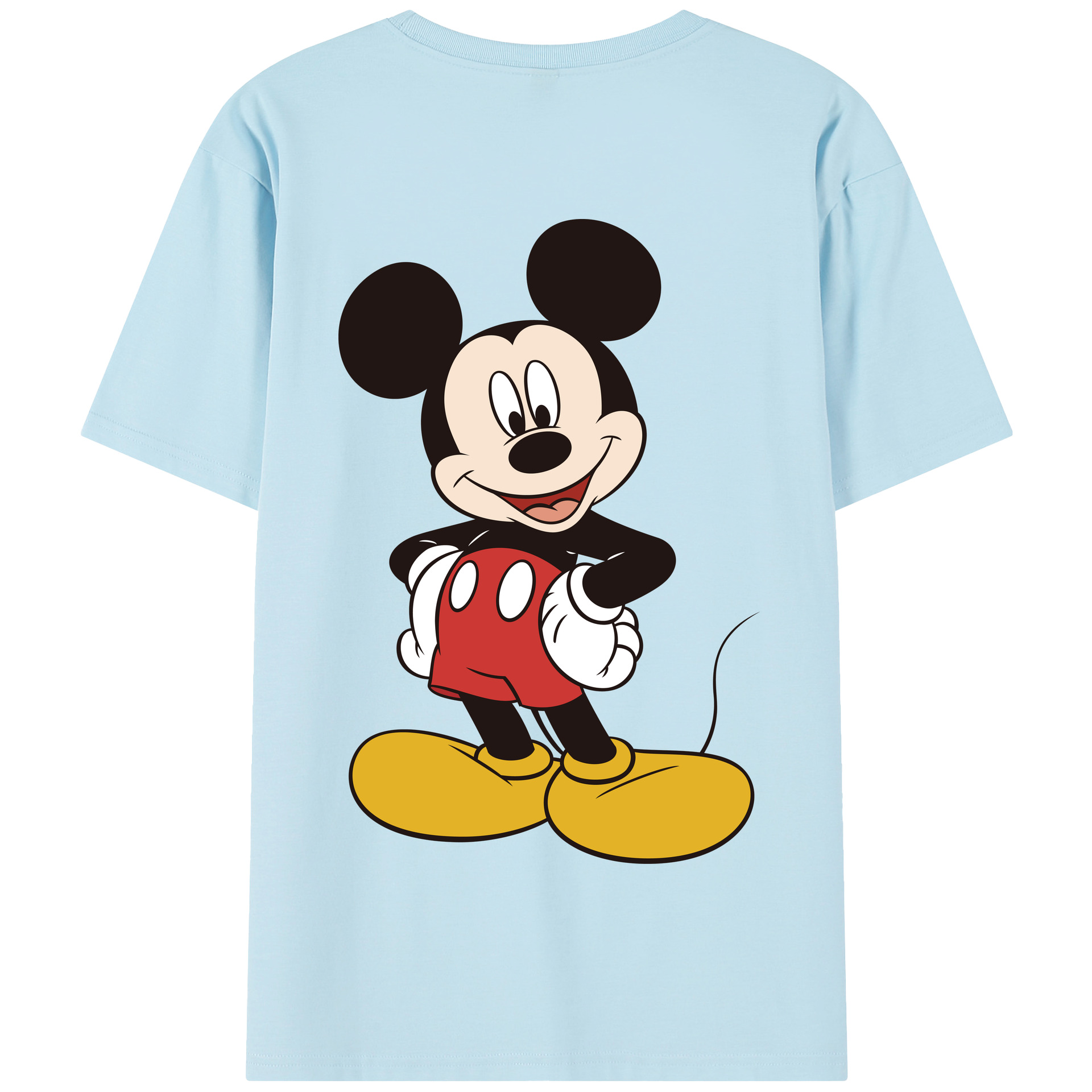 （画像用） ミッキーマウス Mickey Mouse 綿100％半袖Tシャツ（背面プリント）